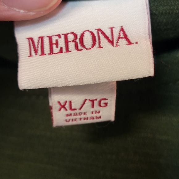 Merona Olive Green Women's Scoop Neck Tunic - Picture 7 of 13